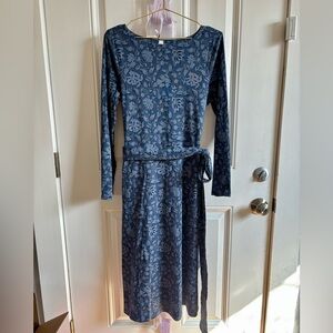 NWOT Pact Blue Floral Dress